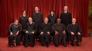 El Tribunal Supremo de Estados Unidos con la fallecida jueza Ginsburg