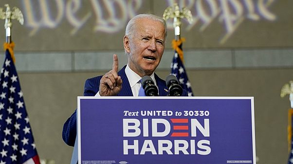Democratic presidential candidate and former Vice President Joe Biden gestures while speaking in an address about the Supreme Court. Democratic presidential candidate and former Vice President Joe Biden gestures while speaking in an address about the Supreme Court.