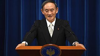  Yoshihide Suga speaks during a press conference at the prime minister's official residence, Sept. 16, 2020 in Tokyo,