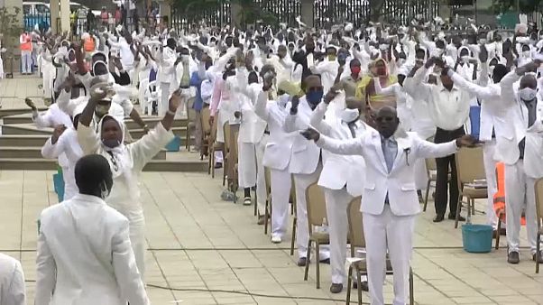 Cerimónia da Igreja Tocoísta, em Luanda Cerimónia da Igreja Tocoísta, em Luanda