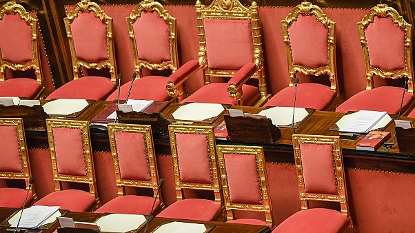 I banchi del governo al Senato I banchi del governo al Senato