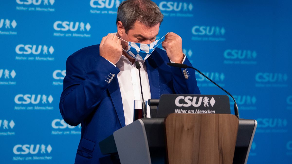 Markus Soder, party chairman and Governor of Bavaria, on Sept 21, 2020.