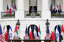حفل توقيع اتفاقات تطبيع العلاقات مع إسرائيل في البيت الأبيض في واشنطن