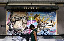 Ein Graffiti erinnert an Richterin Ruth Bader Ginsburg in Washington, 21.September 2020