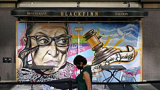 Ein Graffiti erinnert an Richterin Ruth Bader Ginsburg in Washington, 21.September 2020