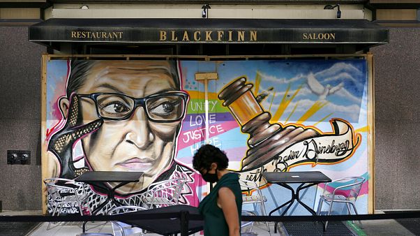 Ein Graffiti erinnert an Richterin Ruth Bader Ginsburg in Washington, 21.September 2020 Ein Graffiti erinnert an Richterin Ruth Bader Ginsburg in Washington, 21.September 2020