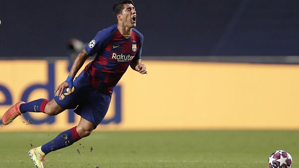 Stürmer Luis Suárez wird wohl kein Spiel mehr im Trikot des FC Barcelona bestreiten Stürmer Luis Suárez wird wohl kein Spiel mehr im Trikot des FC Barcelona bestreiten