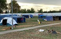 Syrians migrants expecting their eviction near Lyon