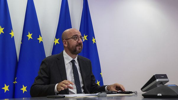 Charles Michel videkonfrerencián Brüsszelben 2020. szeptember 22-én Charles Michel videkonfrerencián Brüsszelben 2020. szeptember 22-én