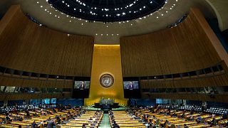 The U.N.'s first virtual meeting of world leaders started Tuesday with pre-recorded speeches from some of the planet's biggest powers, kept at home by the COVID-19 pandemic.