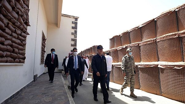 Turkey's Defense Minister visits a military base in Tripoli Turkey's Defense Minister visits a military base in Tripoli
