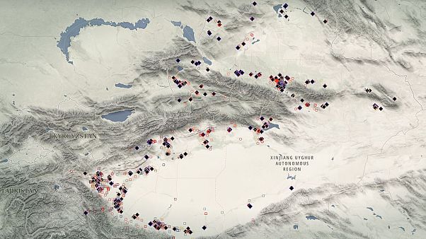 Uydu görüntüleri yardımıyla yeri tespit edilen Doğu Türkistan'daki bazı toplama kampları Uydu görüntüleri yardımıyla yeri tespit edilen Doğu Türkistan'daki bazı toplama kampları