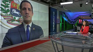 Ana Buil entrevistando a Juan Guaidó, presidente de la Asamblea Nacional de Venezuela y presidente encargado de Venezuela