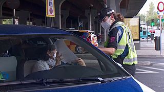 Quarantäne-Kontrollen in Madrid