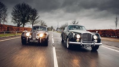 A restored Jaguar and Bentley