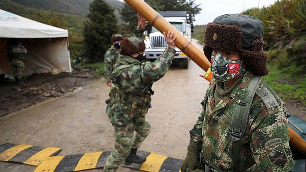 Colombia, army checkpoint Colombia, army checkpoint