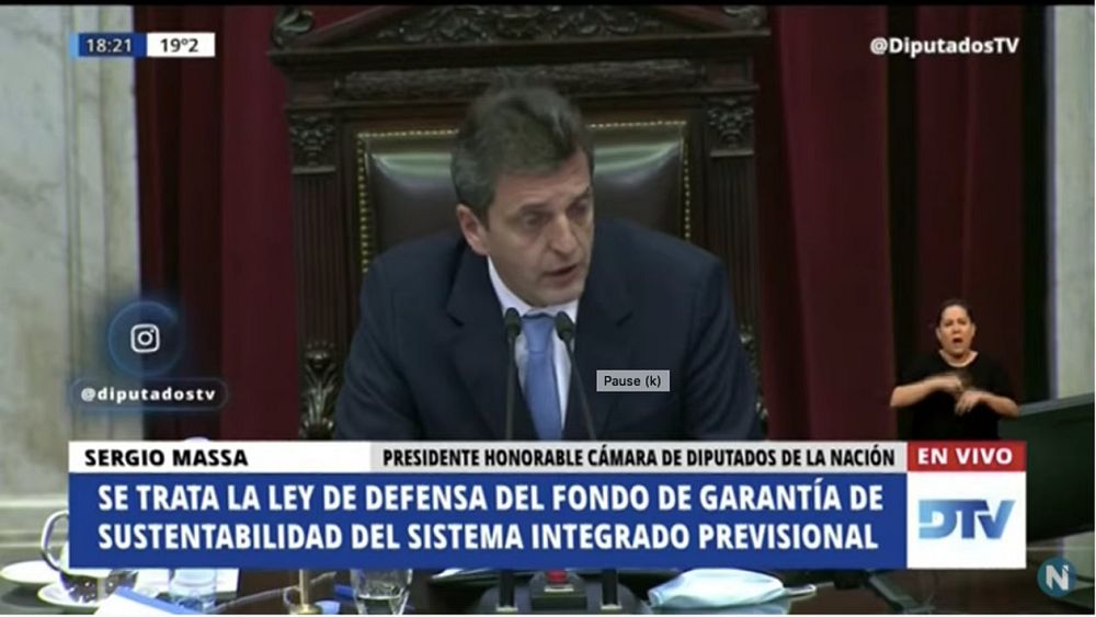 Watch: An Argentine lawmaker kisses his wife’s chest during a virtual parliamentary session