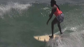 Senegal’s First Professional Surfer Khadjou Sambe is Making Waves
