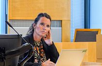 محامية الشرطة آن كارولين بيكن من جهاز الأمن في الشرطة النرويجية خلال اجتماع في محكمة على صلة بهجوم باريس 1982 - أوسلو 2020/09/10