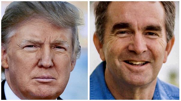 Donald Trump amerikai elnök és Ralph Northam virginiai kormányzó Donald Trump amerikai elnök és Ralph Northam virginiai kormányzó
