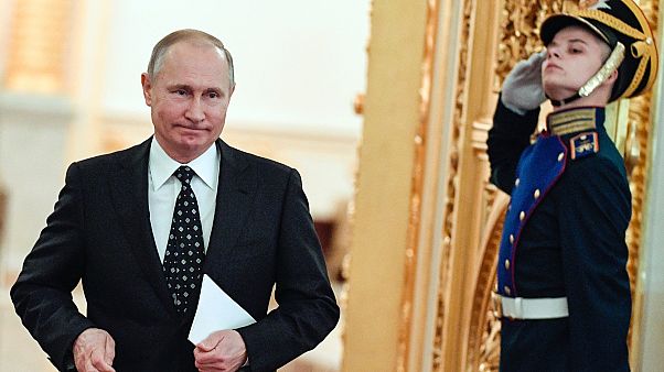 Putyin az Állami Tanács ülésére érkezik a Kremlbe, 2017-ben Putyin az Állami Tanács ülésére érkezik a Kremlbe, 2017-ben