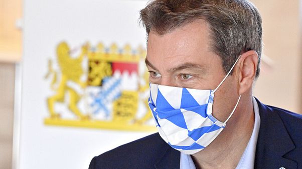 Markus Söder mit Maske Markus Söder mit Maske