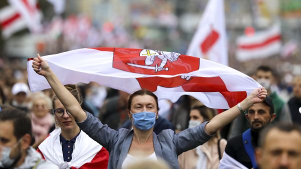 Nouvelle manifestation au Bélarus contre Alexandre Loukachenko, le dimanche 27 septembre 2020 Nouvelle manifestation au Bélarus contre Alexandre Loukachenko, le dimanche 27 septembre 2020