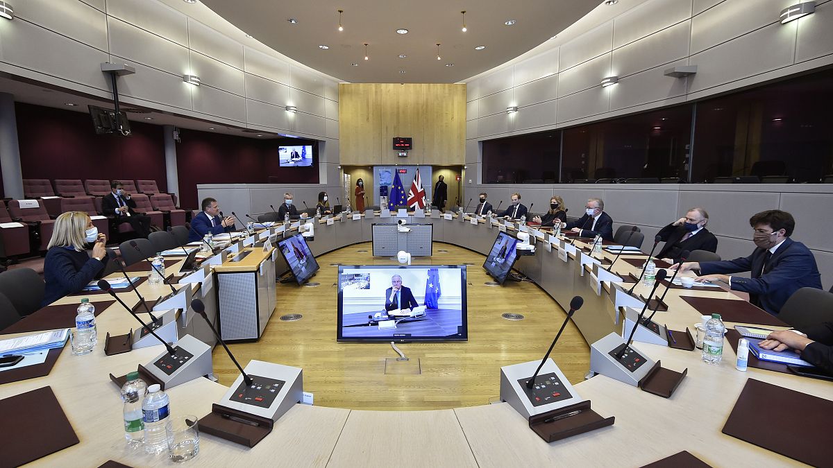  الاجتماع الثالث للجنة المشتركة بين الاتحاد الأوروبي والمملكة المتحدة في مقر الاتحاد في بروكسل، الإثنين  28 سبتمبر  2020