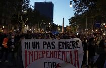 Manifestacion en Barcelona contra la inhabilitación de Quim Torra