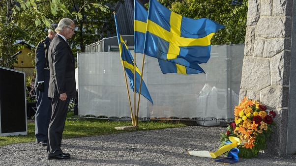 Sweden's King Carl VXI Gustaf pictured in 2014 at a memorial to the MS Estonia disaster. 501 Swedes were among those who drowned when the ship sank in 1994 Sweden's King Carl VXI Gustaf pictured in 2014 at a memorial to the MS Estonia disaster. 501 Swedes were among those who drowned when the ship sank in 1994