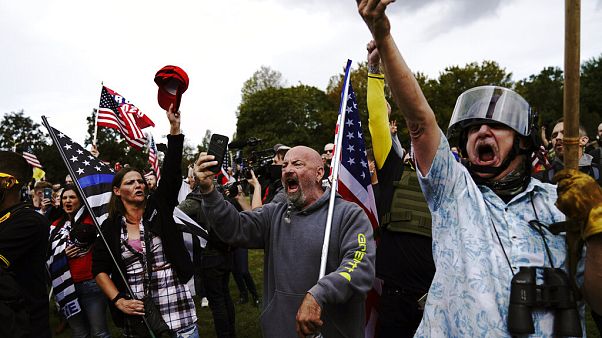 Protest der "Proud Boys" in Portland Protest der "Proud Boys" in Portland