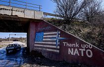 Köszönet a NATO-nak, graffiti Stagovo mellett / 2019 március 24.