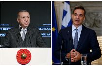 Recep Tayyip Erdogan e Kiriakos Mitsotakis