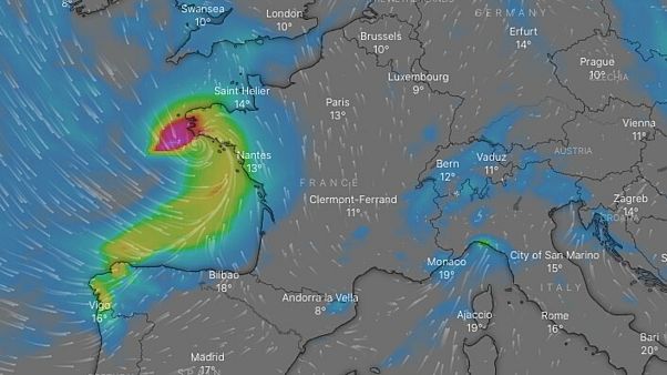 Storm Alex in the early hours of October 2. Storm Alex in the early hours of October 2.