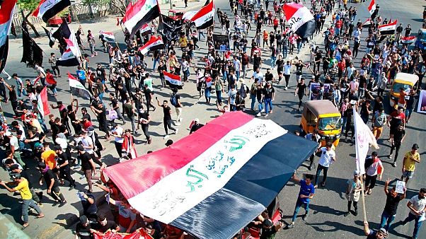 تظاهرات در بغداد و دیگر شهرهای عراق در سالگرد «انقلاب» تظاهرات در بغداد و دیگر شهرهای عراق در سالگرد «انقلاب»