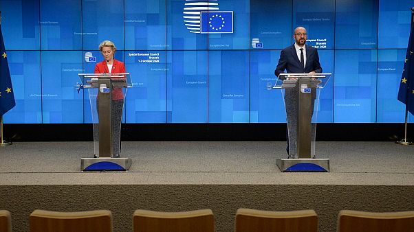 AB Komisyonu Başkanı Von der Leyen, AB Konseyi Başkanı Charles Michel AB Komisyonu Başkanı Von der Leyen, AB Konseyi Başkanı Charles Michel
