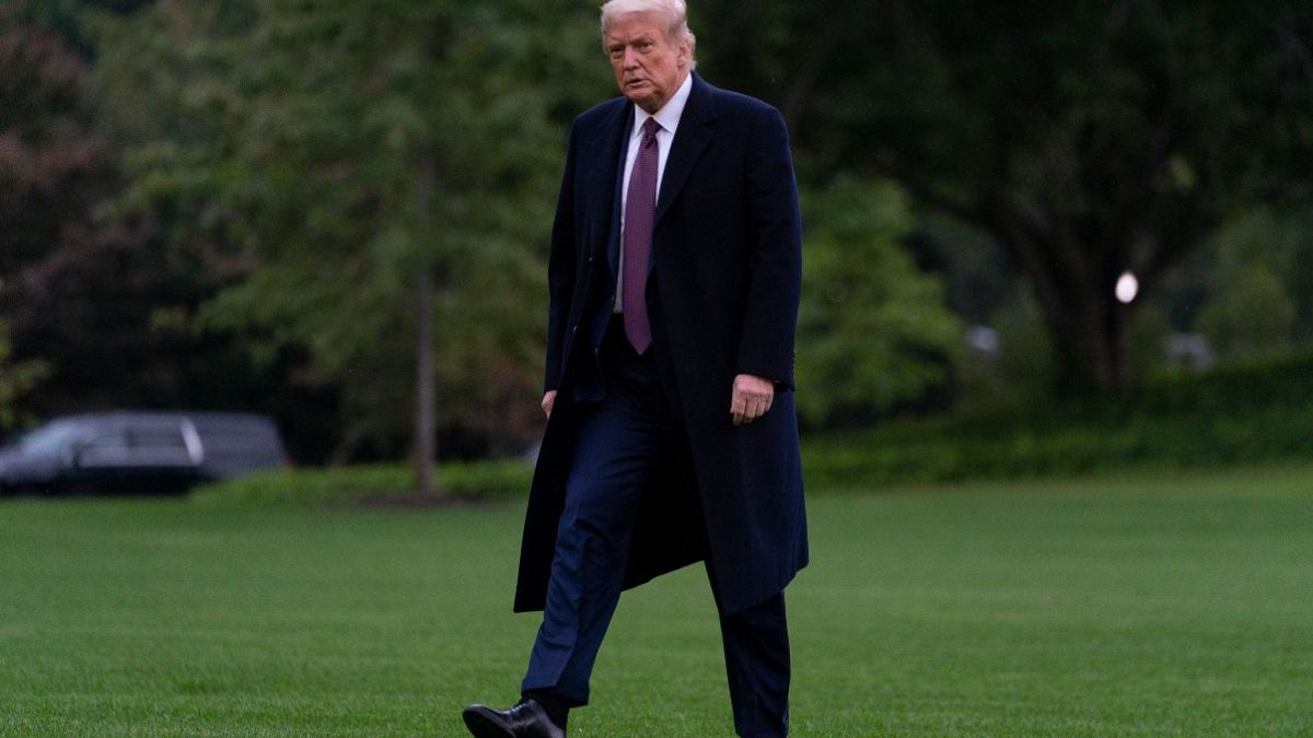 Donald Trump sur la pelouse de la Maison Blanche à Washington, le 1er octobre 2020