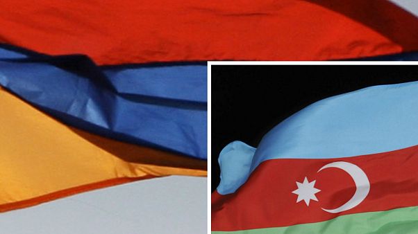 Ermenistan ve Azerbaycan bayrakları Ermenistan ve Azerbaycan bayrakları