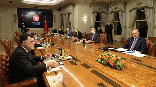 Cumhurbaşkanı Erdoğan'ın, Libya Başbakanı Fayiz es-Serrac'ı kabulü