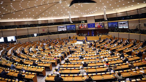 Az Európai Parlament brüsszeli ülésterme Az Európai Parlament brüsszeli ülésterme
