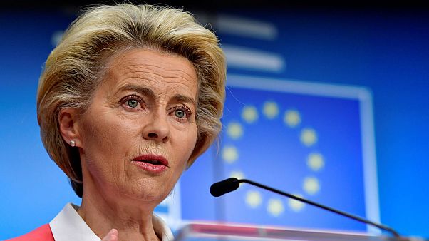 La présidente de la Commission européenne, Ursula von der Leyen, le 2 octobre 2020 à Bruxelles La présidente de la Commission européenne, Ursula von der Leyen, le 2 octobre 2020 à Bruxelles