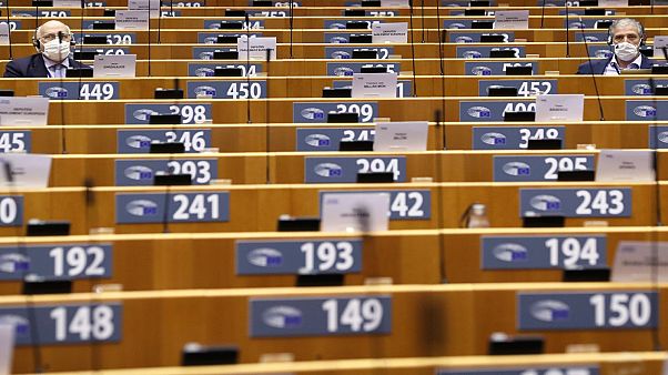 نواب البرلمان الأوروبي خلال جلسة عامة في البرلمان في بروكسل/ الأربعاء 7 أكتوبر 2020 نواب البرلمان الأوروبي خلال جلسة عامة في البرلمان في بروكسل/ الأربعاء 7 أكتوبر 2020