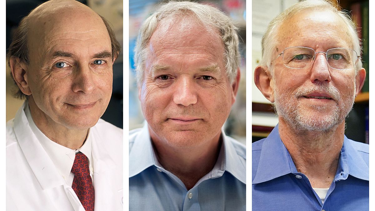 I tre vincitori del Premio Nobel per la Medicina. 