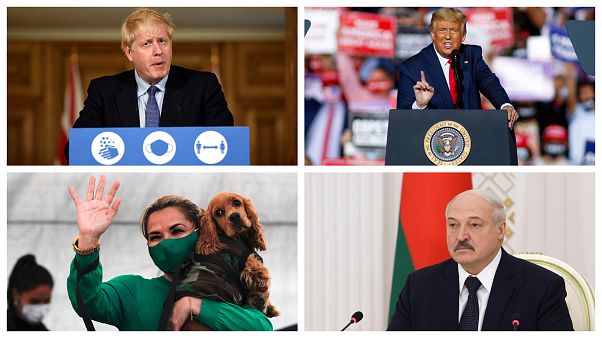 Boris Johnson, Donald Trump, Jeanine Áñez és Aljakszandr Lukasenka Boris Johnson, Donald Trump, Jeanine Áñez és Aljakszandr Lukasenka