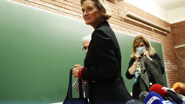 Delphine Boël bei einer Pressekonferenz in Brüssel Delphine Boël bei einer Pressekonferenz in Brüssel