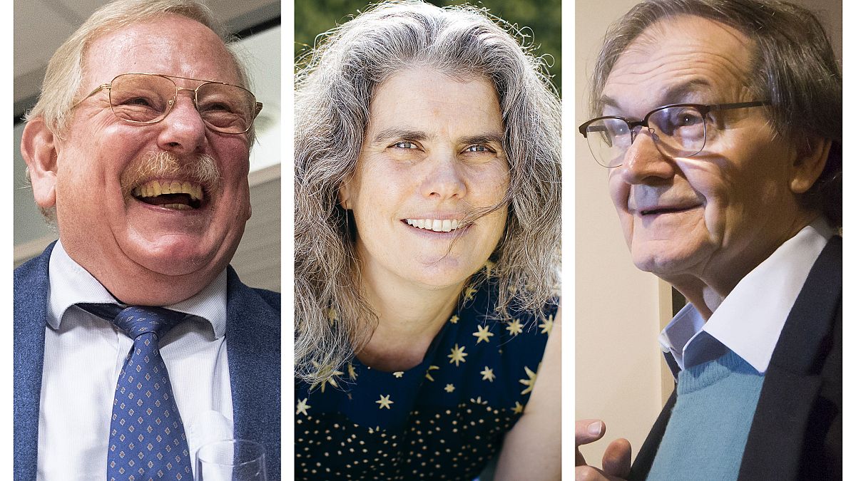 I tre scienziati insigniti del Premio Nobel per la Fisica.