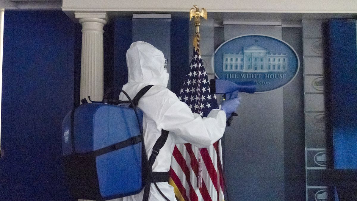 Operaciones de desinfección de la Casa Blanca 