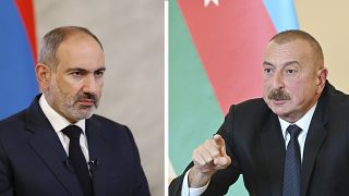 Премьер-министр Армении Никол Пашинян и президент Азербайджана Ильхам Алиев