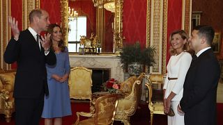 The Duke and Duchess of Cambridge greeted the Ukrainian president and his wife