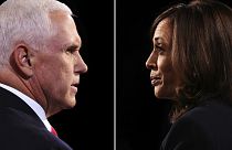 Mike Pence (left) and Kamala Harris (right) went head-to-head at the vice presidential debate